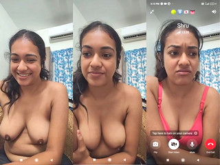 Cute Tamil actress Shruthi narayananShow Boobs on VC