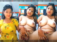 Horny Desi Girl SHows her Boobs and Fingering